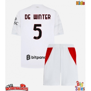 AC Milan Koni De Winter #5 Replica Away Stadium Kit for Kids 2026-27 Short Sleeve (+ pants)